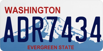 WA license plate ADR7434