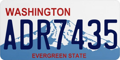 WA license plate ADR7435