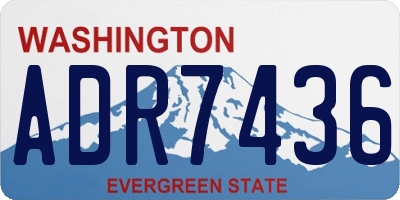 WA license plate ADR7436