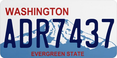 WA license plate ADR7437