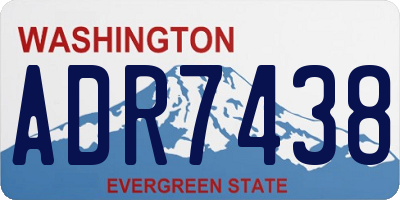 WA license plate ADR7438