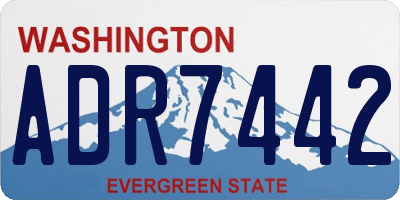 WA license plate ADR7442