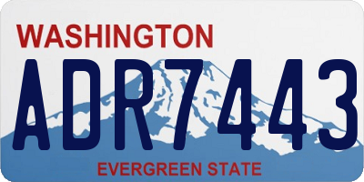 WA license plate ADR7443