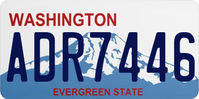 WA license plate ADR7446