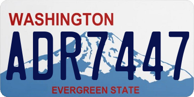 WA license plate ADR7447