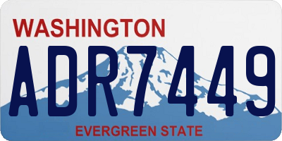 WA license plate ADR7449