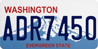WA license plate ADR7450