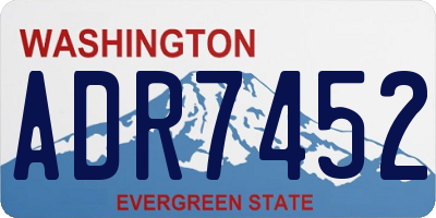 WA license plate ADR7452