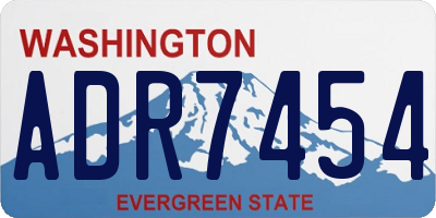 WA license plate ADR7454