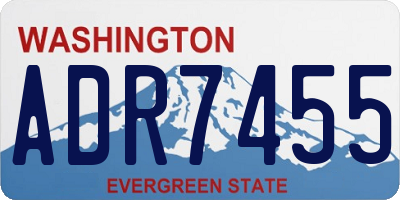 WA license plate ADR7455