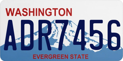 WA license plate ADR7456