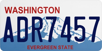 WA license plate ADR7457