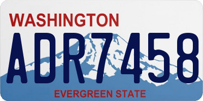 WA license plate ADR7458