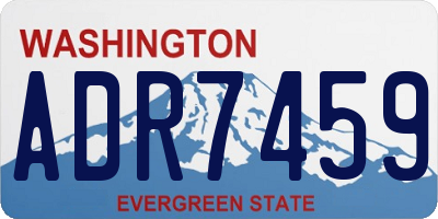 WA license plate ADR7459