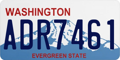 WA license plate ADR7461