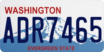 WA license plate ADR7465