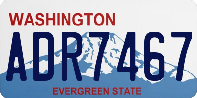 WA license plate ADR7467