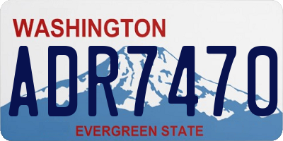 WA license plate ADR7470