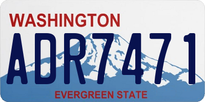 WA license plate ADR7471