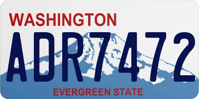 WA license plate ADR7472