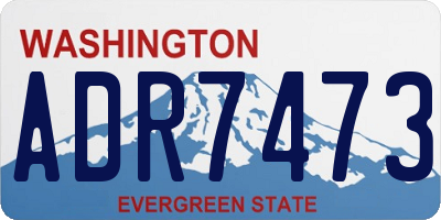 WA license plate ADR7473