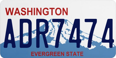 WA license plate ADR7474