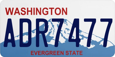 WA license plate ADR7477