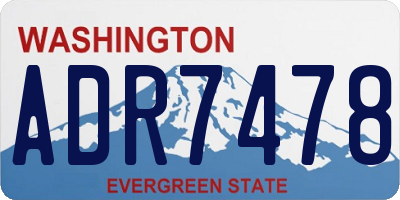 WA license plate ADR7478