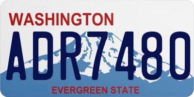 WA license plate ADR7480