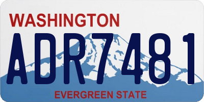 WA license plate ADR7481