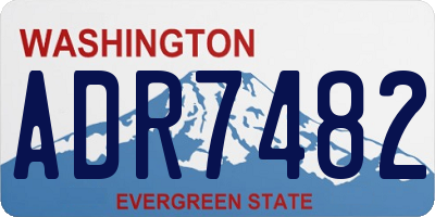 WA license plate ADR7482