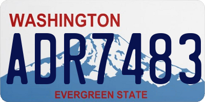WA license plate ADR7483