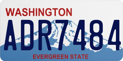 WA license plate ADR7484