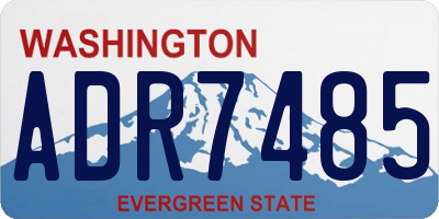 WA license plate ADR7485