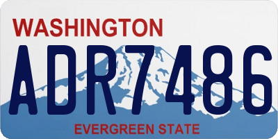 WA license plate ADR7486