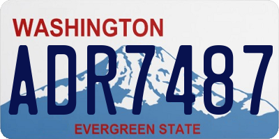 WA license plate ADR7487