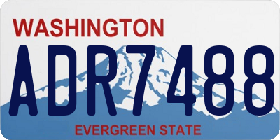 WA license plate ADR7488