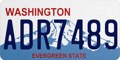 WA license plate ADR7489