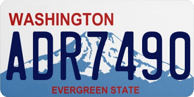 WA license plate ADR7490