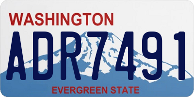 WA license plate ADR7491