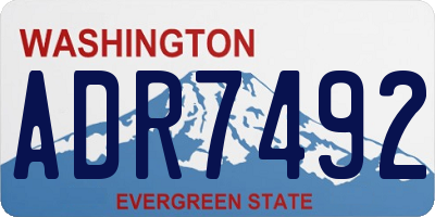 WA license plate ADR7492