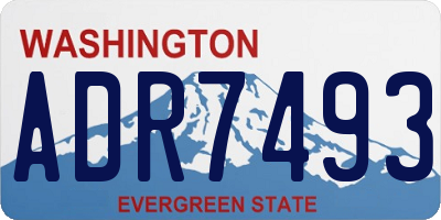 WA license plate ADR7493