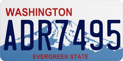 WA license plate ADR7495