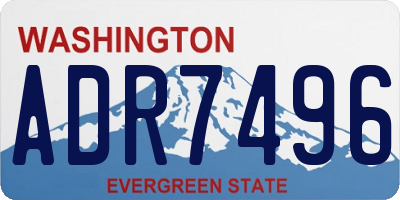 WA license plate ADR7496