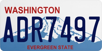 WA license plate ADR7497