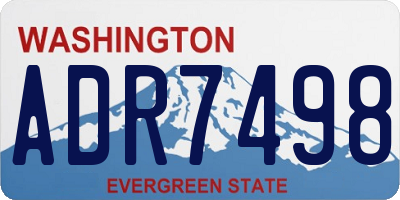 WA license plate ADR7498