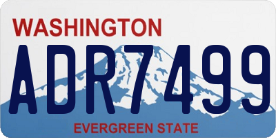 WA license plate ADR7499