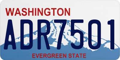 WA license plate ADR7501