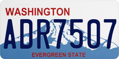 WA license plate ADR7507