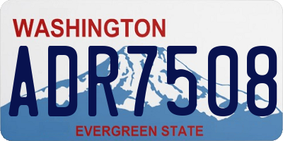 WA license plate ADR7508